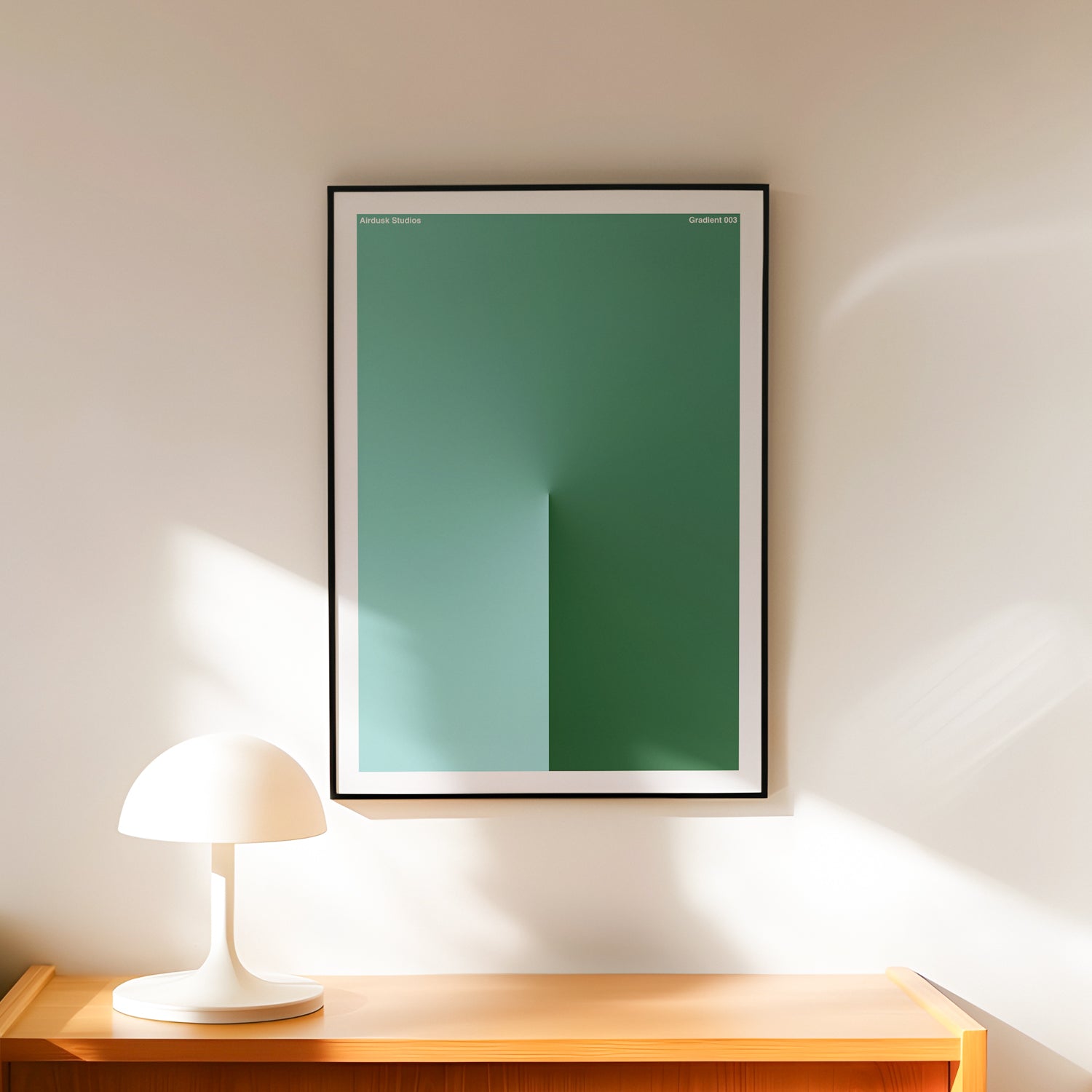 Minimal midcentury modern poster art.